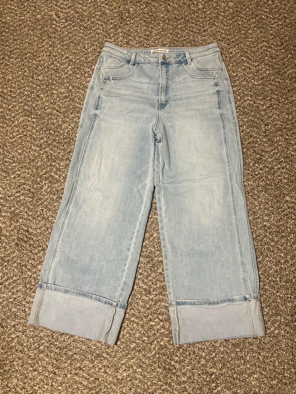 Light Wash Flying Monkey Wide Leg Cuff Jeans size 31 - Picture 5 of 8